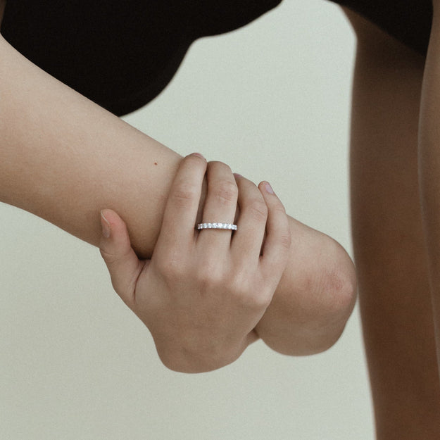 Wedding Love Stackable Sparkle VS quality diamond 14K 18K gold Classic