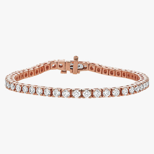 The 5 Carat Diamond Tennis Bracelet VS quality stone 18K gold rose white yellow