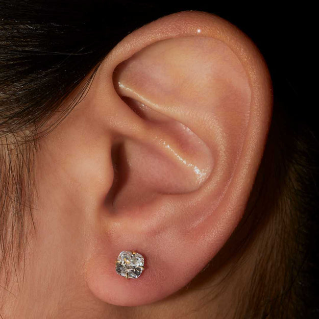 Cushion Diamond Studs