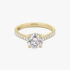 Cathedral Round Engagement Ring