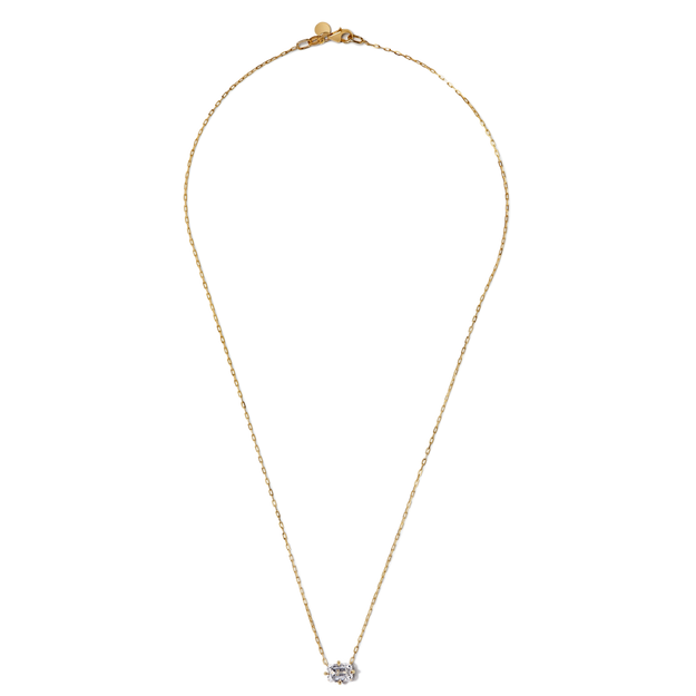 Emerald Cut Diamond Solitaire Pendant Elegant Dainty Necklace Sparkle 4-Prongs Yellow Gold