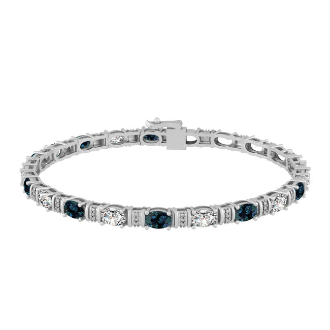 Oval Bar Birthstone Bracelet