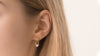 1920's Split Hoop Diamond Earrings - 18K Gold | VS Clarity