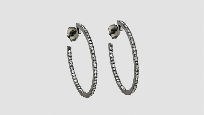 2 Carat Diamond Hoop Earrings - 18K Gold | VS Clarity