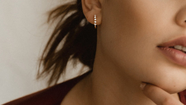 The Multiple Diamond Hoops with 0.5 Carats round VS quality stones 14K 18K gold rose white yellow