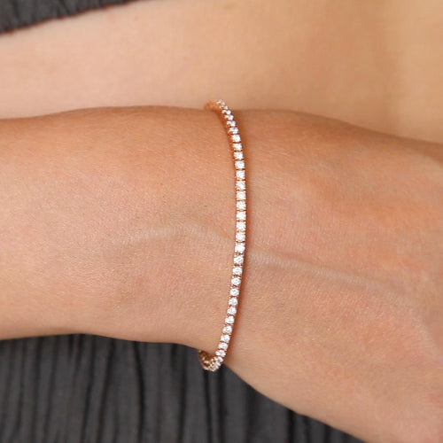 Diamond Tennis Bracelet - 18K Gold | VS Clarity