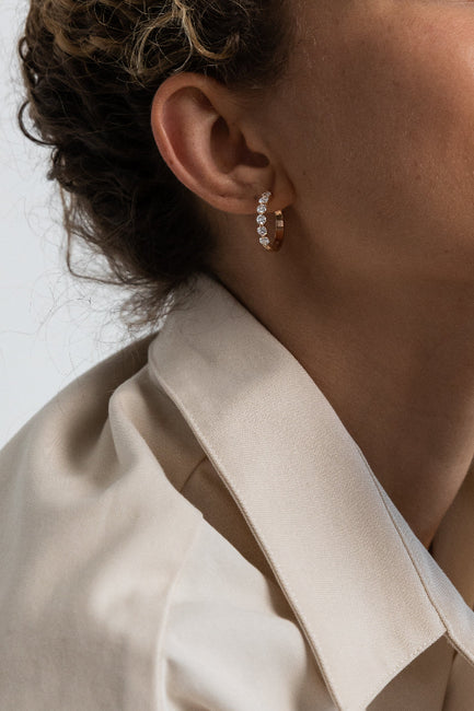 Multiple Lab Grown Diamond Hoops with 1.5 Carats