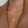 Personalized Diamond Dog Tag Necklace - 18K Gold | VS Clarity