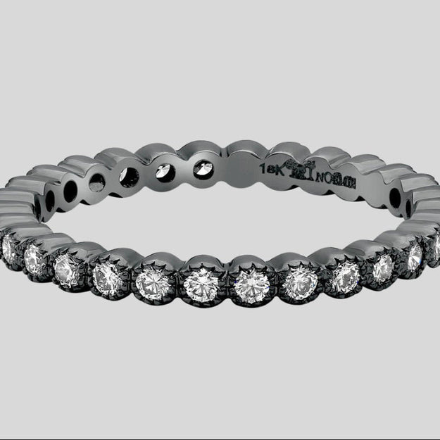 The Bezel Diamond Ring VS quality stone 14K 18K gold black rose white yellow platinum