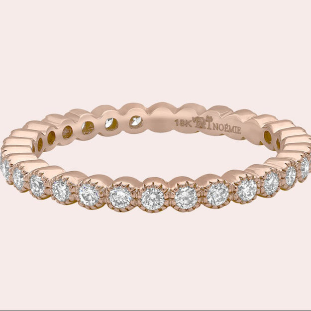 The Bezel Diamond Ring VS quality stone 14K 18K gold black rose white yellow platinum