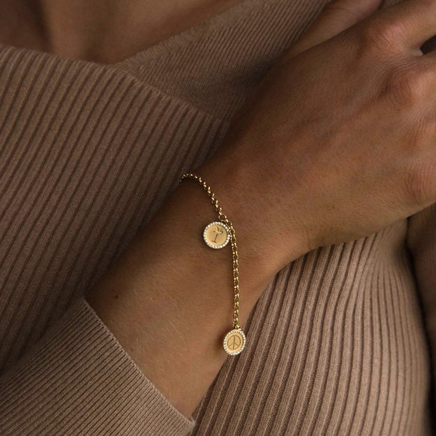 TINGN Layered Gold Bracelets for Women,14K Gold Plated Handmade Cute Coin  Pearl Charm Bracelets - Walmart.com