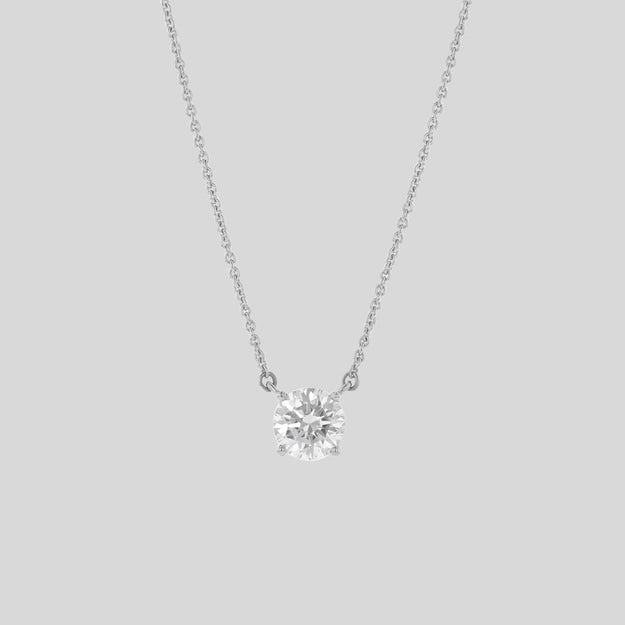 Princess Lab Diamond Solitaire Pendant - 1 CT | Eternate