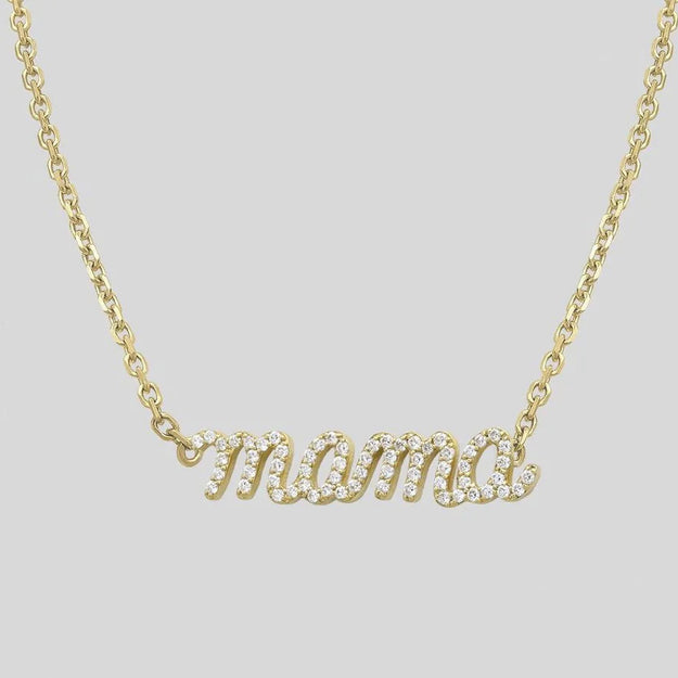 Dainty Mama Necklace (14K Gold Dipped) – Shop at Goldie's
