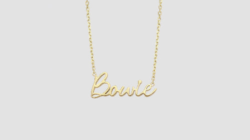 The Custom Gold Name Necklace VS quality stone 14K 18K gold rose white yellow
