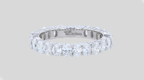 Oval Cut Diamond Eternity Band Ring - Lab Grown Diamonds | VS Clarity