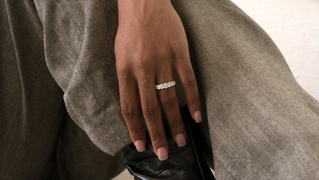 Half band diamond ring discount