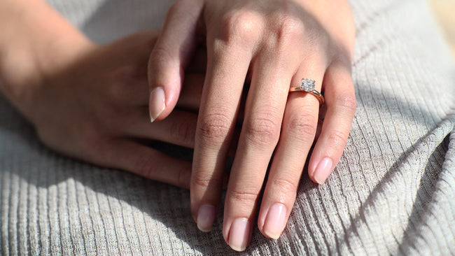 18K Gold Solitaire Ring